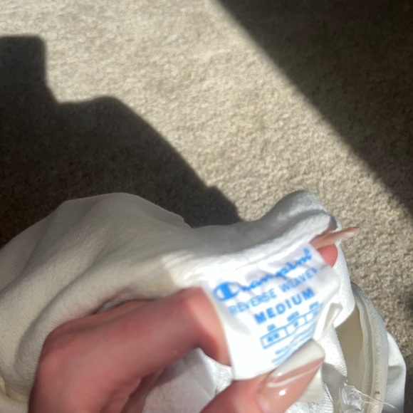 White champions hoodie, Kids medium (fits small/medium womens ) - Picture 5 of 7